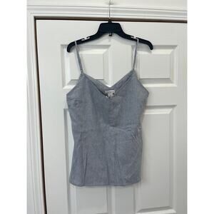 Club Monaco Chambray Stripe Casual Cami Size L NWT